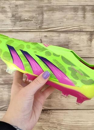 Футбольные бутсы adidas predator fg копы буцы для футбола адидас предатор без шнурков