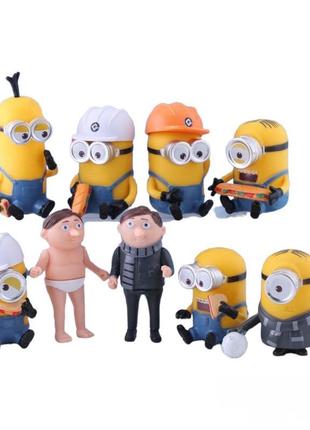 Міньйони minion гадкий я посипаки дитячі ігрові фігурки 9шт