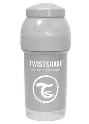 Пляшка для годування twistshake антиколькова 180 мл, сіра (69861)