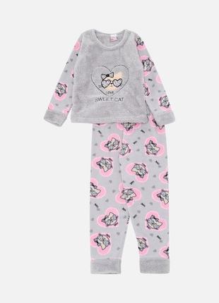Пижама для девочки 110 серый mini night цб-002394431 фото