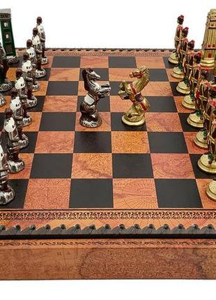 Набор из 3 игр шахматы нарды шашки italfama римляне против варваров 36 х 36 см (1993219map)