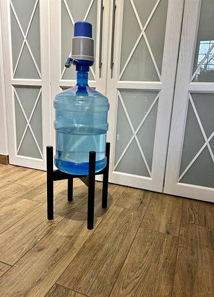 Подставка под бутыль с водой wooddecor черного цвета