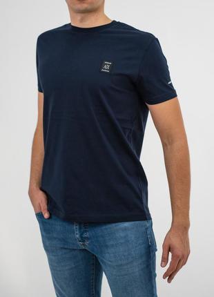 Футболка чоловіча armani exchange ax-7246 navy blue m1 фото