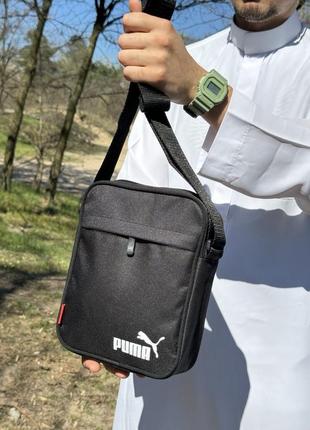 Чоловіча барсетка nike чорна сумка через плече puma пума2 фото
