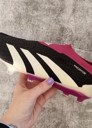 Футбольные бутсы adidas predator freak+ fg копы для футбола адидас предатор фрик без шнурков2 фото