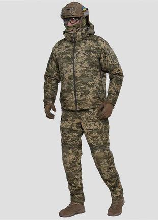Комплект військової форми. зимова куртка + штани з наколінниками uatac pixel s
