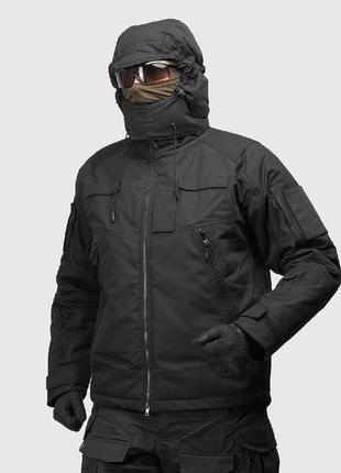 Тактична зимова куртка uatac black ripstop climashield apex m