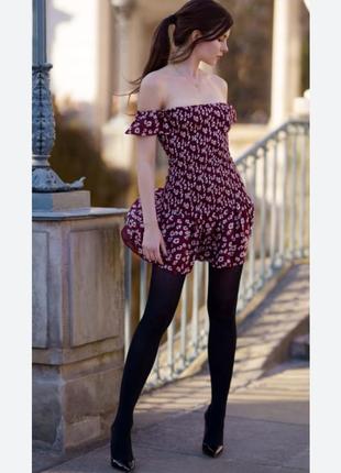 Трендова якісна стильна сукня резинка зі спущеними плечима7 фото