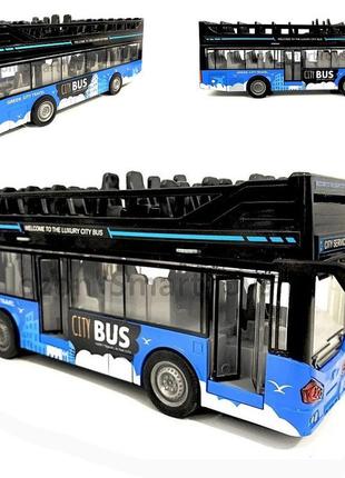 Дитячий іграшковий двоповерховий автобус "city bus" відчиняються двері зі звуком і світлом