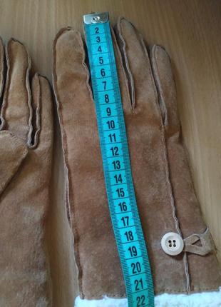 Перчатки натуральная замша,утепленные размер l7 фото