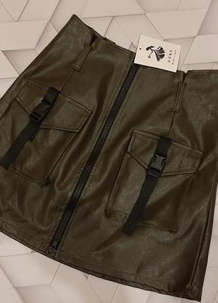 Юбка кожаная