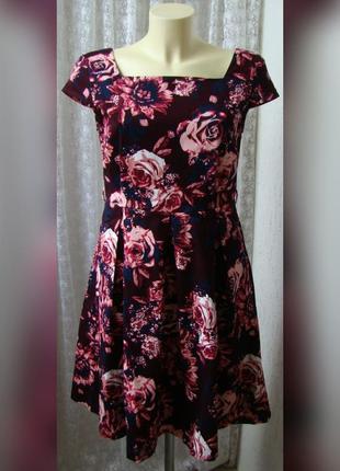Платье в розах хлопок mint&berry р.46 66161 фото