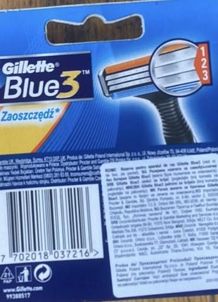 Gillette blu 3 (sensor excell)  6шт.2 фото