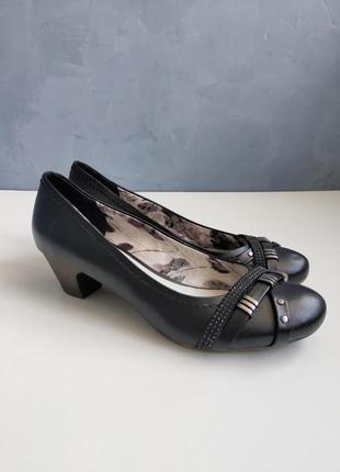 Кожаные женские туфли marco tozzi3 фото