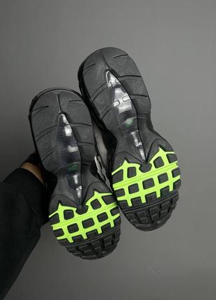 Мужские кроссовки nike air max 95 black grey green5 фото