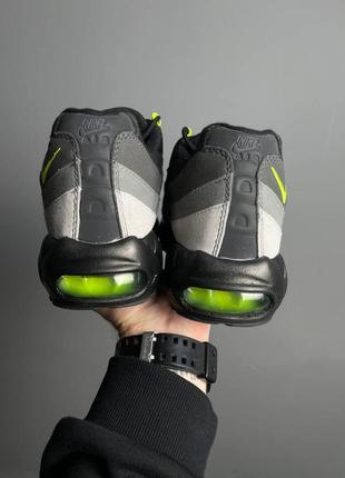 Мужские кроссовки nike air max 95 black grey green7 фото