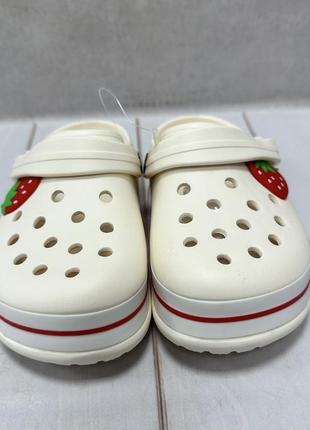 Дитячі сабо крокси crocs luck line молочні 30-354 фото