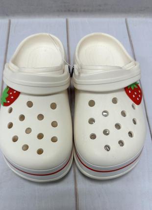 Дитячі сабо крокси crocs luck line молочні 30-352 фото