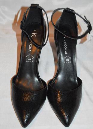 Босоніжки туфлі човники шкіра kookai розмір 41, босоніжки розмір 411 фото