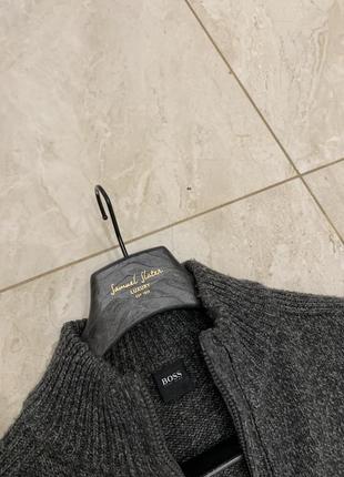 Кофта на замок hugo boss свитер джемпер серый8 фото