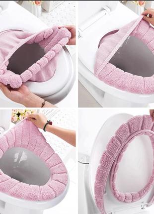 Мягкий чехол на унитаз чехол на сиденье для унитаза чехол для туалета розовая накладка на унитаз