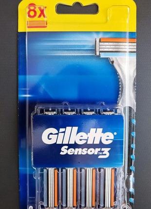 Кассеты gillette sensor 3 sensor  8 шт.