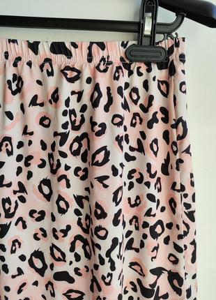 Леопардовая мини юбка с рюшами на резинке2 фото