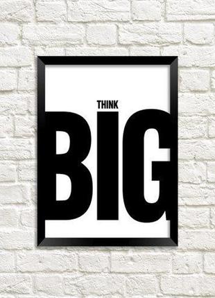 Постер в рамке a5 think big