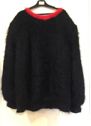 Розкішний вінтажний пухнастий светр з королівського мохеру3 фото