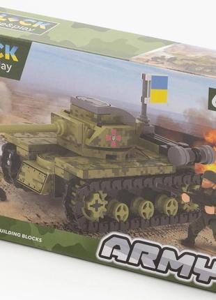 Конструктор пластиковый армия военная техника танк lego 150 деталей iblock lego 22х4,5х14 см