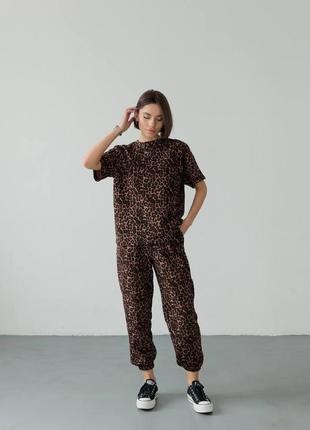 Леопардовый костюм тройка ❤️1 фото