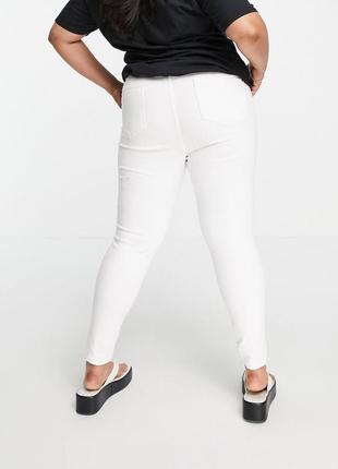 Белые джинсы большой размер. стрейчевые джинсы4 фото