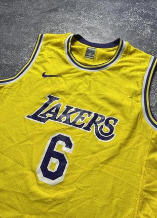 Nike lakers lebrone james баскетбольна майка футболка2 фото