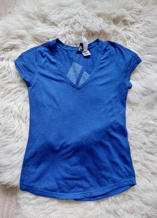 💜💙🩷 классная ярко-синяя футболка adidas1 фото