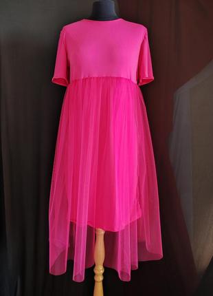 Нежное летнее платье с фатином