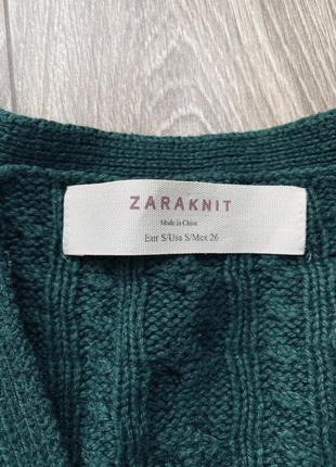 Кофта бутылочного цвета на кнопках zara6 фото