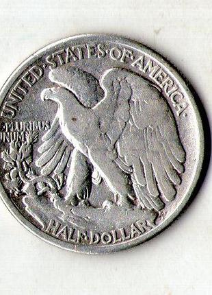 Сша ½ долара 1941 рік срібло 12.5 гр. 900 пр. walking liberty №1846