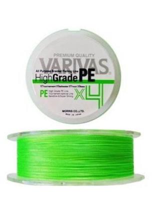 Шнур varivas high grade pe x4 flash green150m #0,6/ 0,128 mm (рб-713897)2 фото