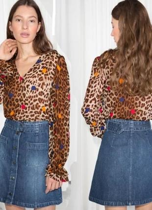 Распродажа 2+1 блуза леопард вискоза премиум бренд