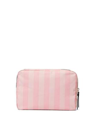 Косметичка в рожеву смужку victoria´s secret travel makeup pouch2 фото