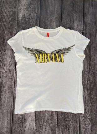 Мерч женская футболка nirvana