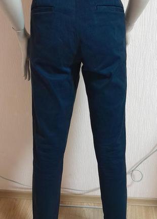 Шикарные хлопковые штаны тёмно-синего цвета cos made in turkey, молниеносная отправка4 фото
