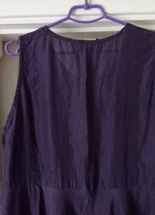 Платье фиолетовое шелковое большой размер5 фото