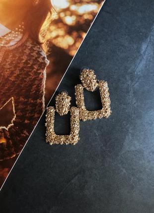 Квадратные серьги / квадратні сережки