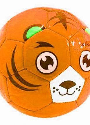Уцінка. мʼяч футбольний №2 "тигрик" (помаранчевий) не надувається