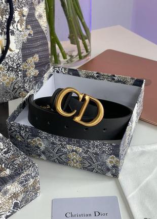 Ремвнь premium di** saddle belt black ultrasmooth calfskin gold