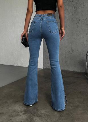 Женские стрейчевые джинсы клеш2 фото