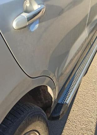 Боковые пороги hyundai santa fe 2 2006-2012 maya v2 (2 шт., алюминий) erkul