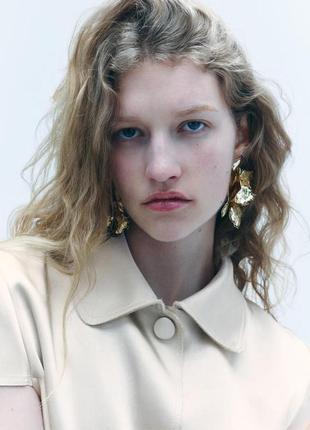Атласний топ бежевий zara new5 фото