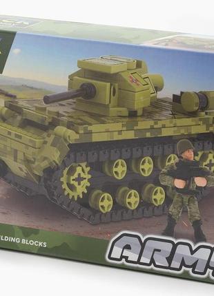 Конструктор пластиковий армія військова техніка танк т-34 lego 237 деталей iblock lego 23х4,5х14 см